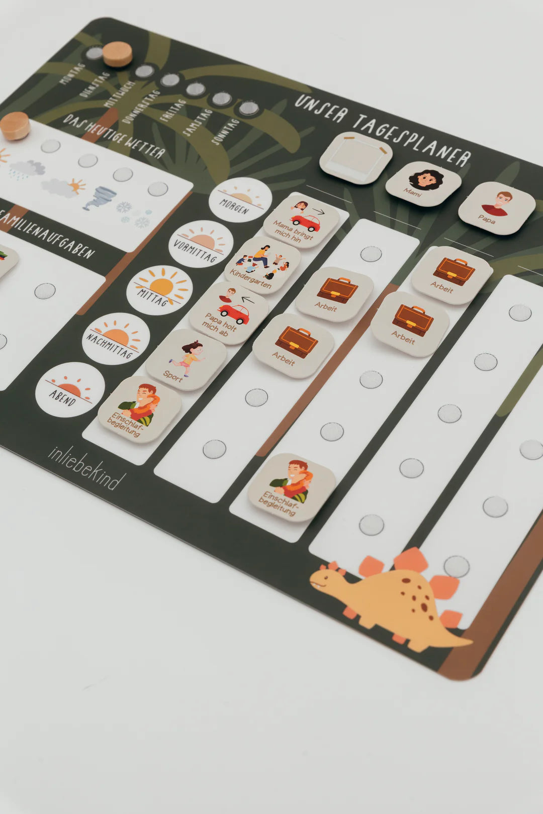 inliebekind Tagesplaner/Familienplaner inkl Symbole DINO