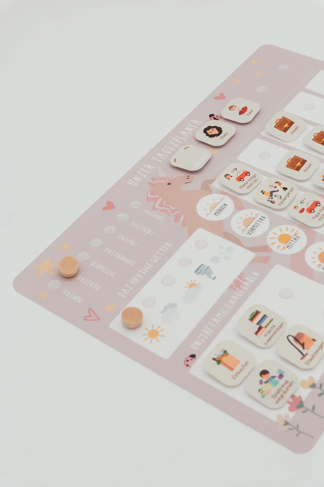 inliebekind Tagesplaner/Familienplaner inkl Symbole EINHORN