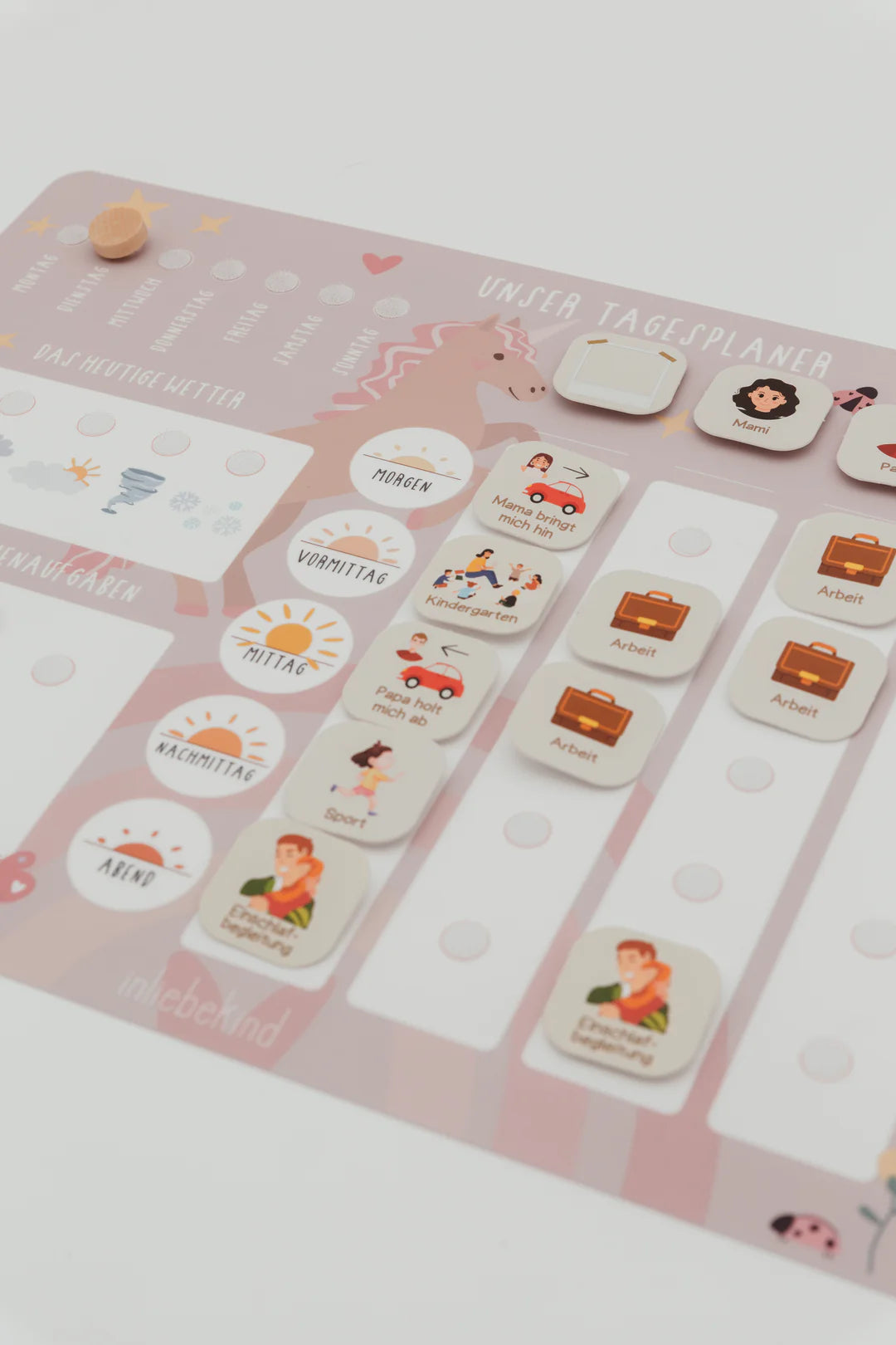 inliebekind Tagesplaner/Familienplaner inkl Symbole EINHORN