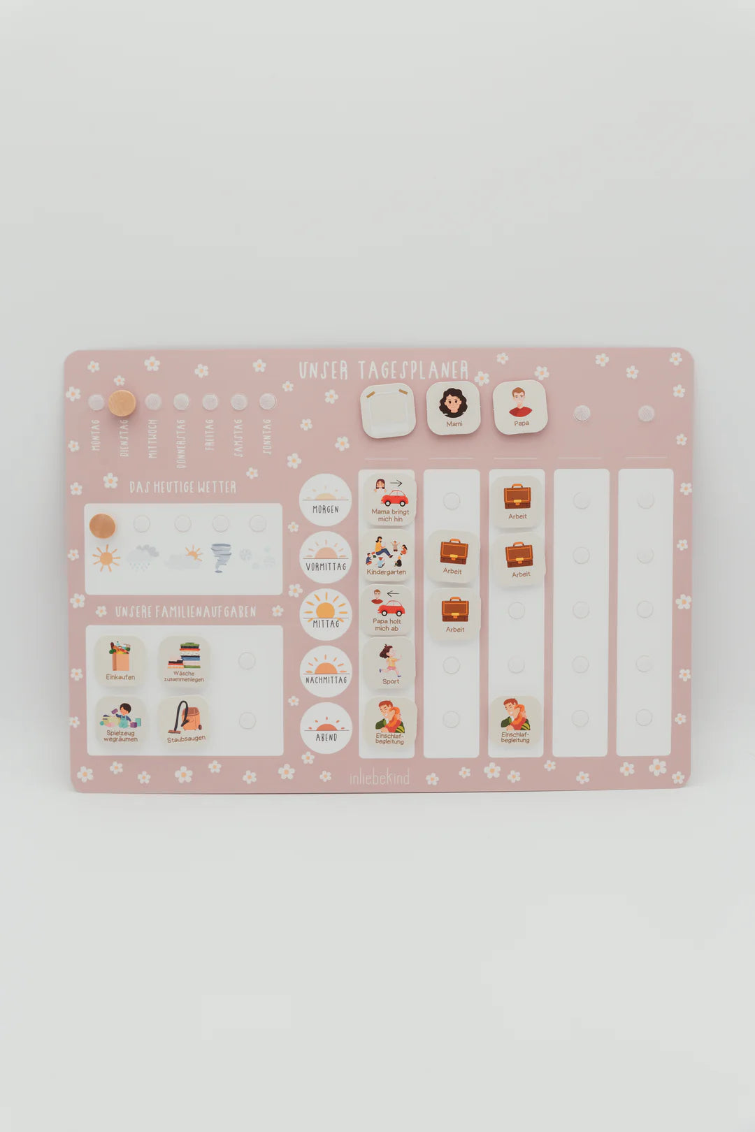 inliebekind Tagesplaner/Familienplaner inkl Symbole FLOWERS