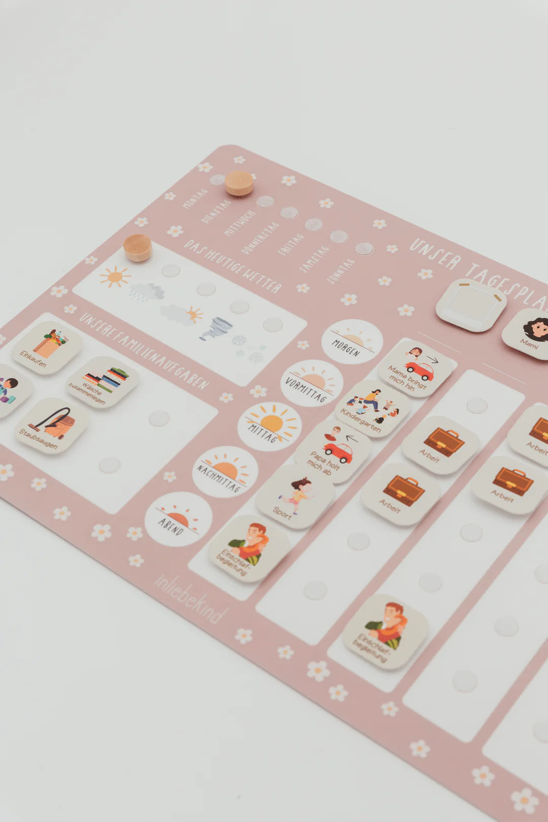 inliebekind Tagesplaner/Familienplaner inkl Symbole FLOWERS