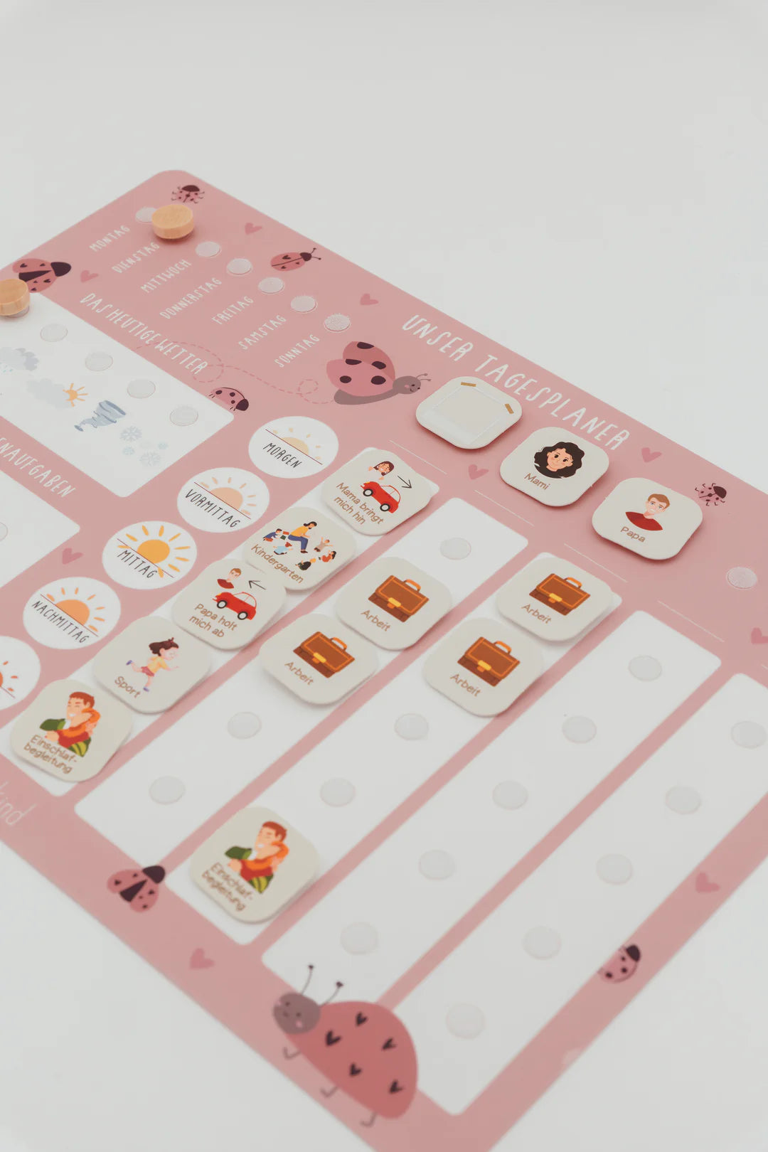 inliebekind Tagesplaner/Familienplaner inkl Symbole MARIENKÄFER