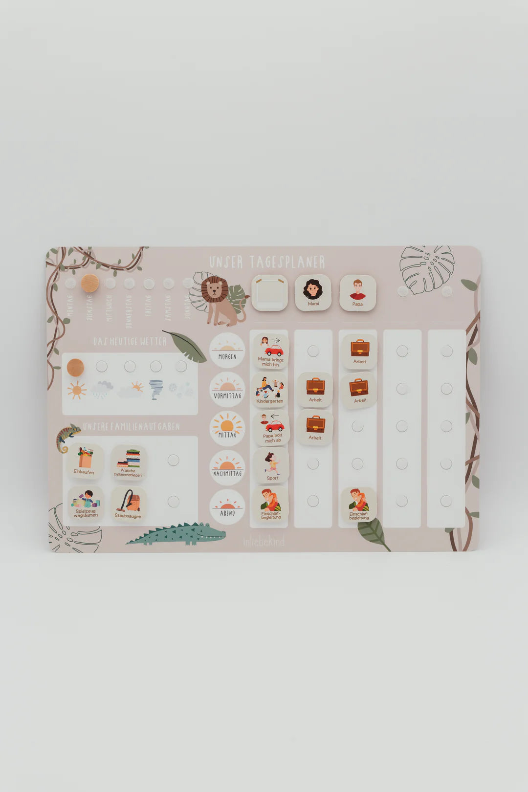 inliebekind Tagesplaner/Familienplaner inkl Symbole SAFARI