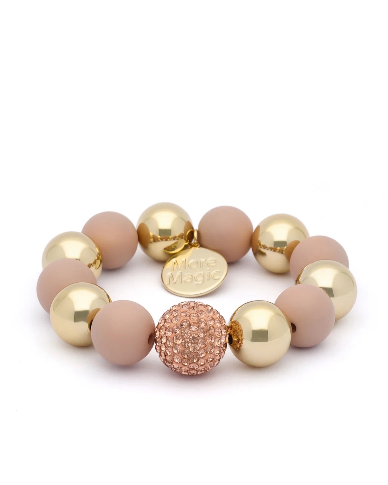 Magic Pearl Perlenarmband PoS Champagne - Gold