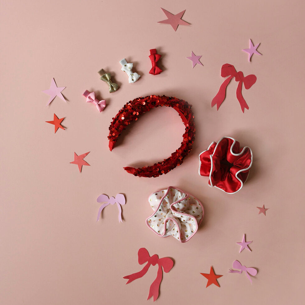 Rockahula X-Mas Festliche Doppel Rüschen Scrunchies