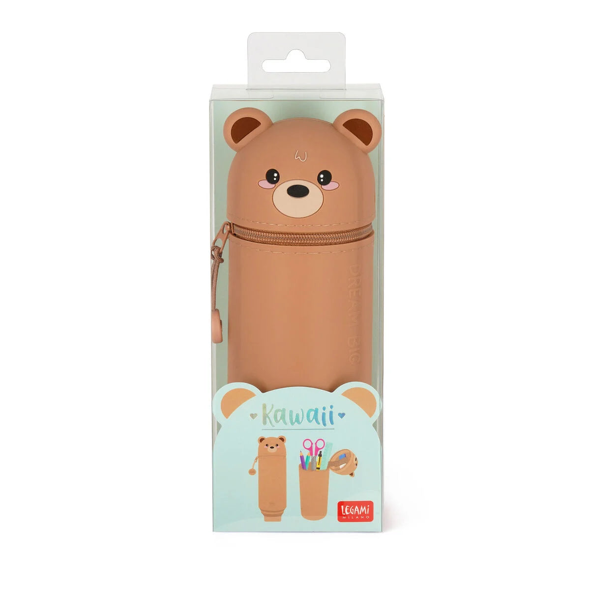 Legami Teddybär "Dream Big" 2-in-1 Silikon Federmäppchen