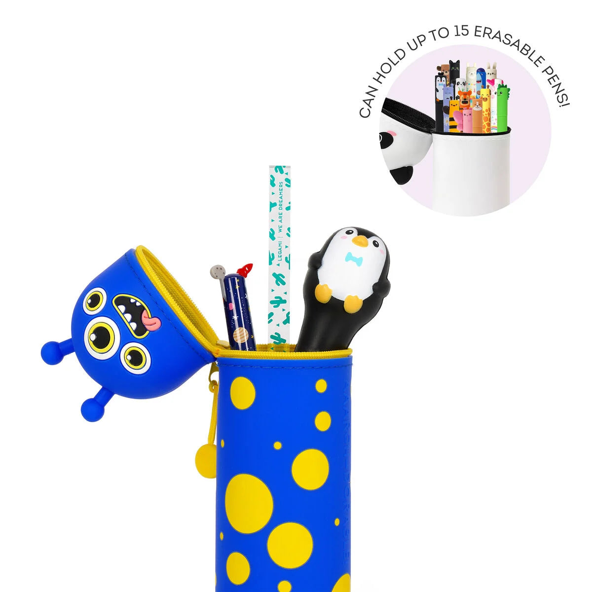 Legami Monster "Aaargh-dorable!" 2-in-1-Stiftetui aus Silikon