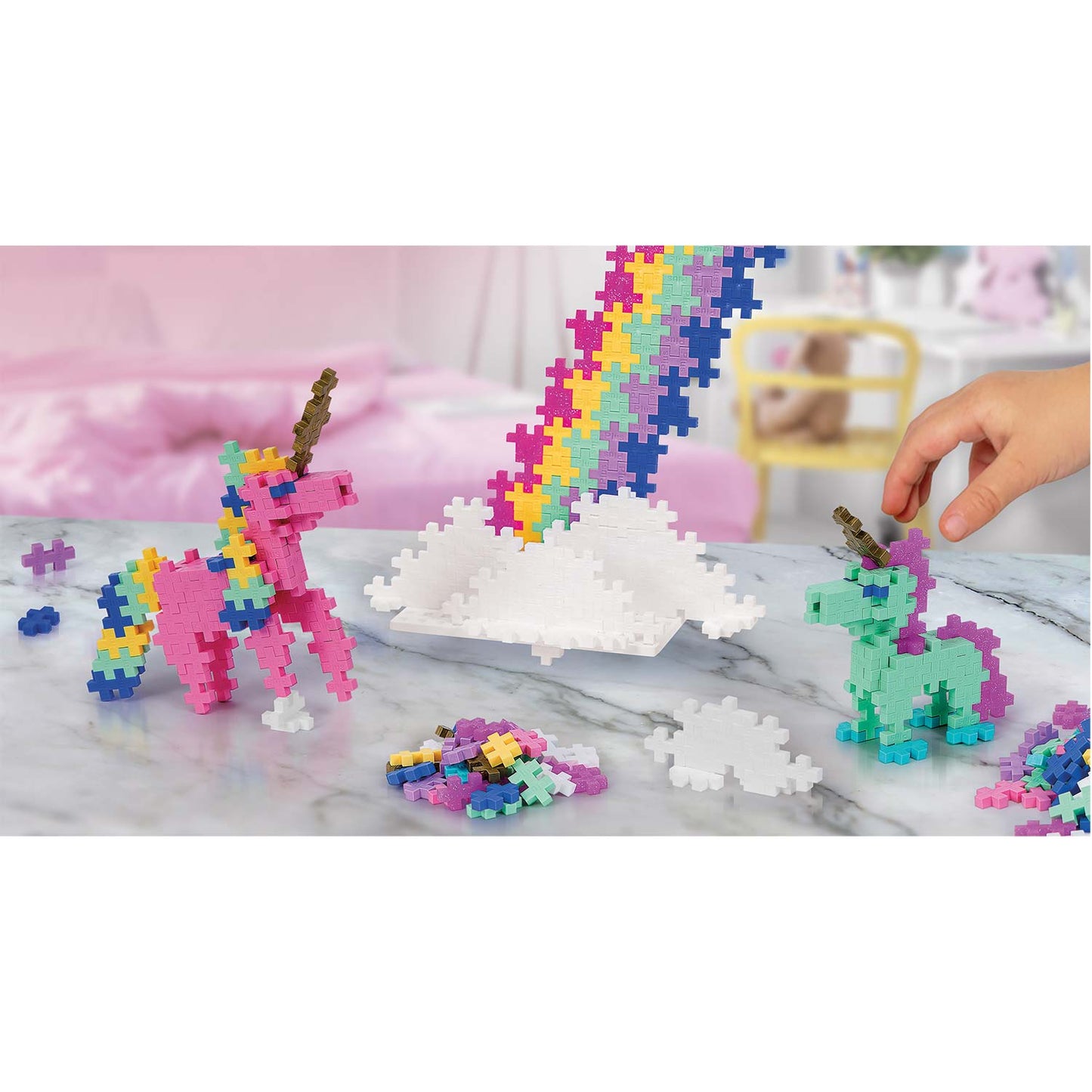 Plus-Plus Mini: Learn to Build Einhorn - 275 Bausteine
