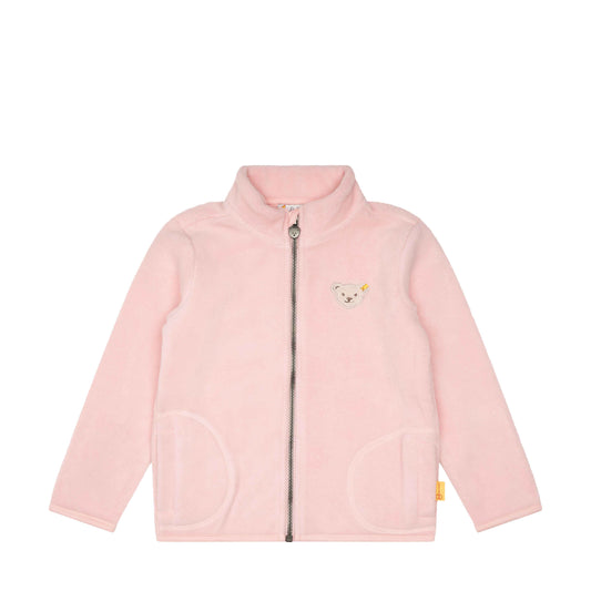 Steiff Fleecejacke silver pink