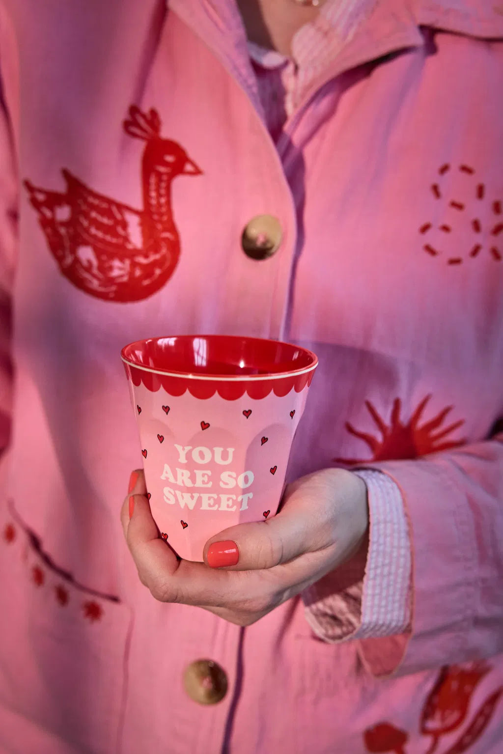 rice Melamin Becher 250ml - Pink Snoopy
