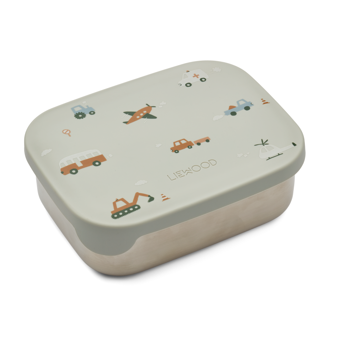 Liewood Arthur Lunchbox vehicles/dove blue mix