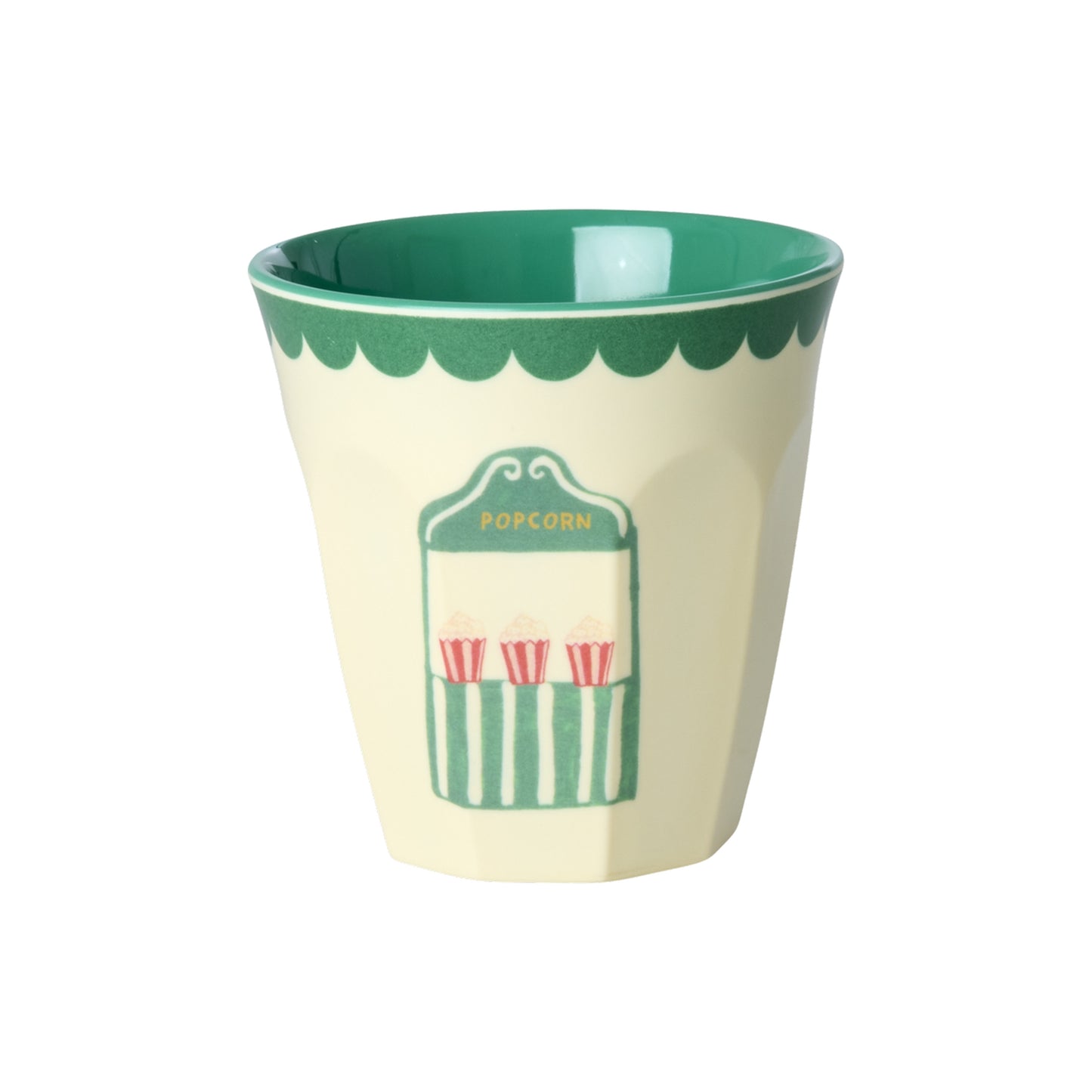 rice Melamin Kleine Becher 160ml - Mint - Fun Fair Print - 6er Pack