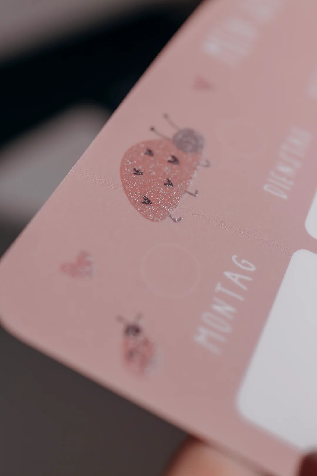 inliebekind Wochenplaner MARIENKÄFER GLITZER