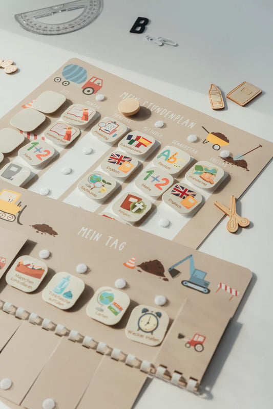 inliebekind Grundschulplaner inkl. Symbolkärtchen BAGGER - Gebunden