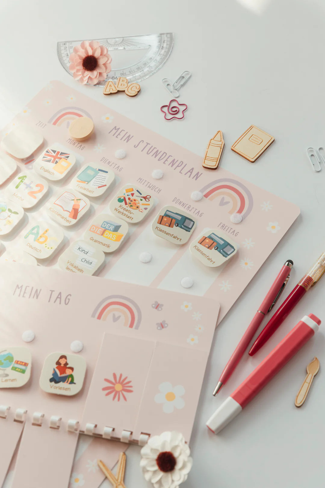 inliebekind Grundschulplaner inkl. Symbolkärtchen REGENBOGEN - Gebunden