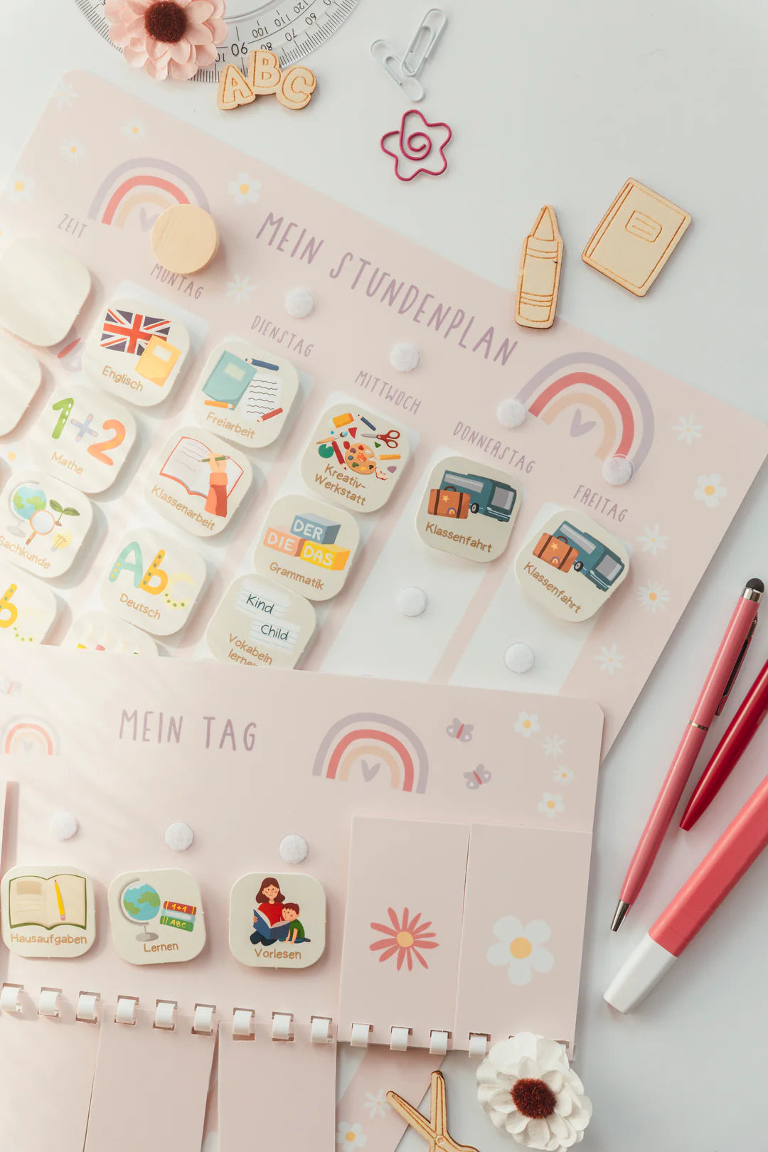 inliebekind Grundschulplaner inkl. Symbolkärtchen REGENBOGEN - Gebunden