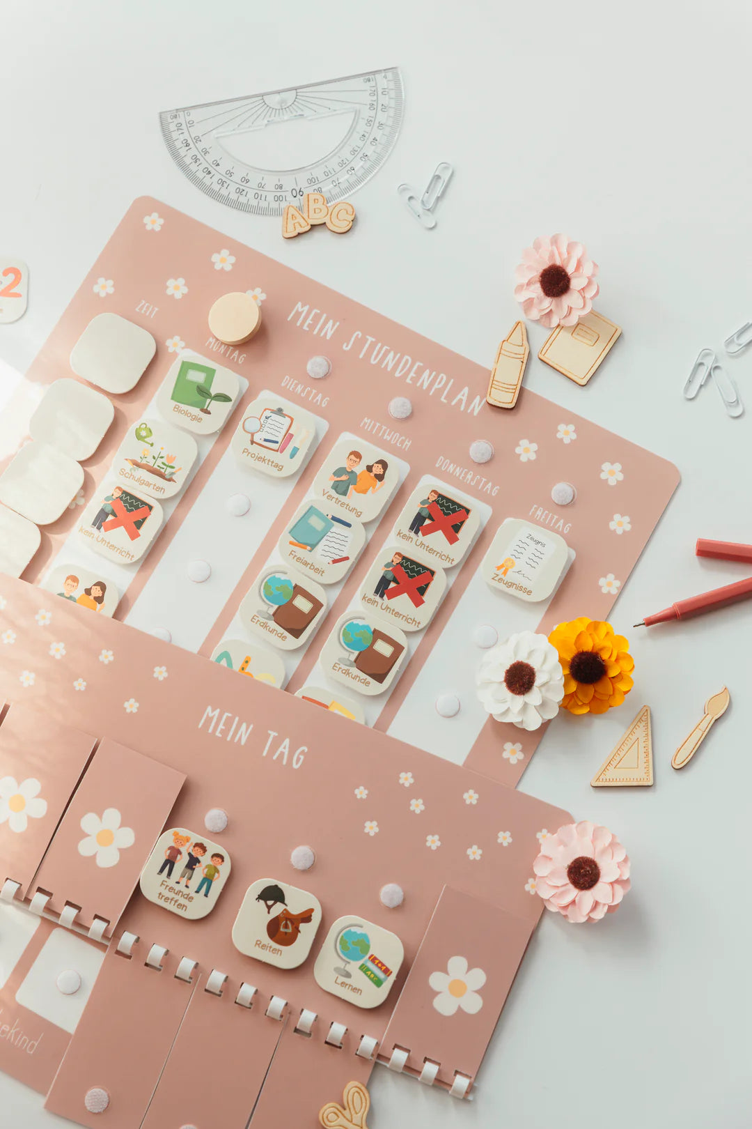 inliebekind Grundschulplaner inkl. Symbolkärtchen FLOWER - Gebunden