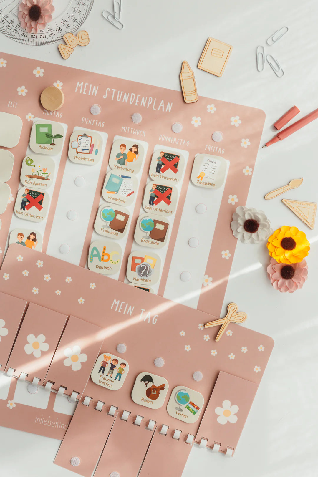 inliebekind Grundschulplaner inkl. Symbolkärtchen FLOWER - Gebunden