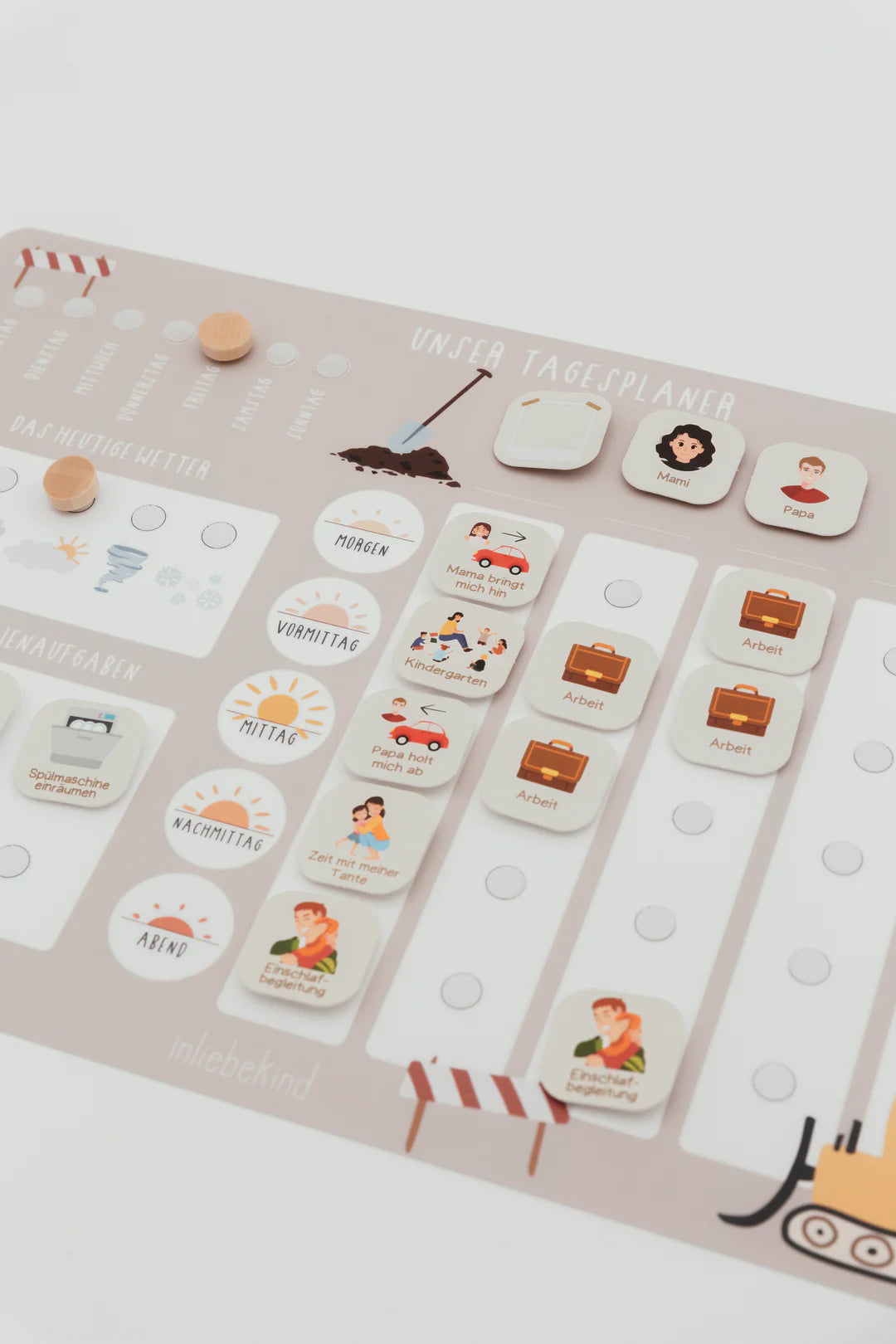 inliebekind Tagesplaner/Familienplaner inkl Symbole BAGGER