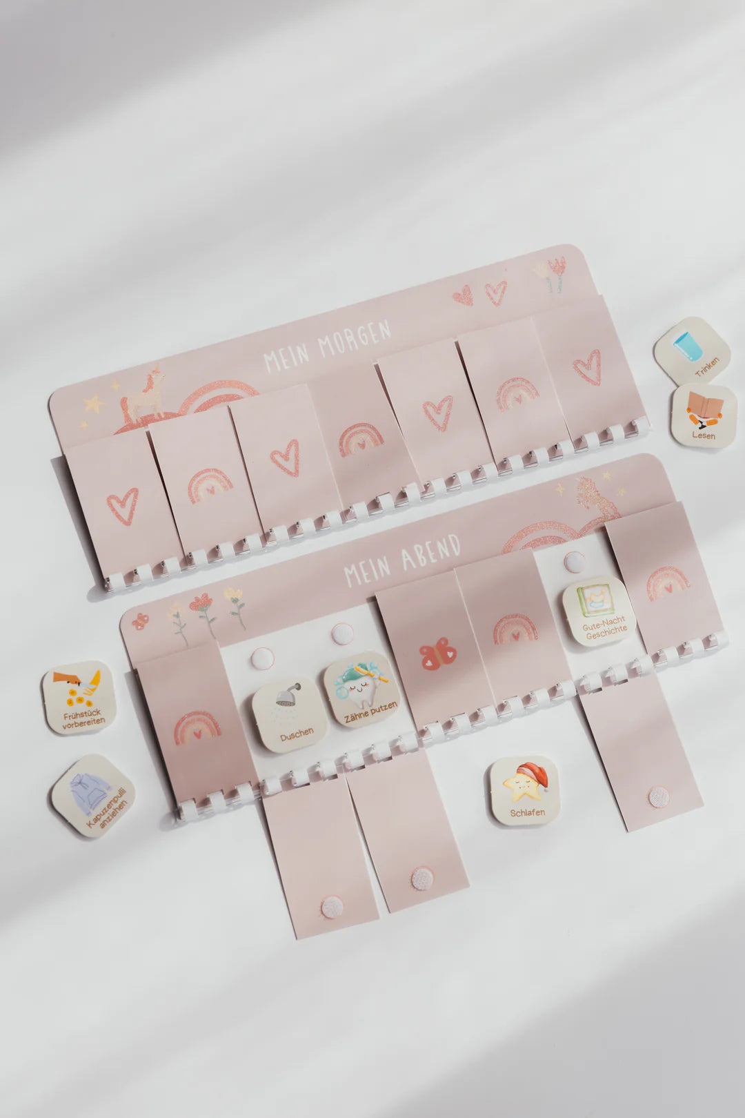 inliebekind Routineplaner inkl. Symbolkärtchen EINHORN GLITZER