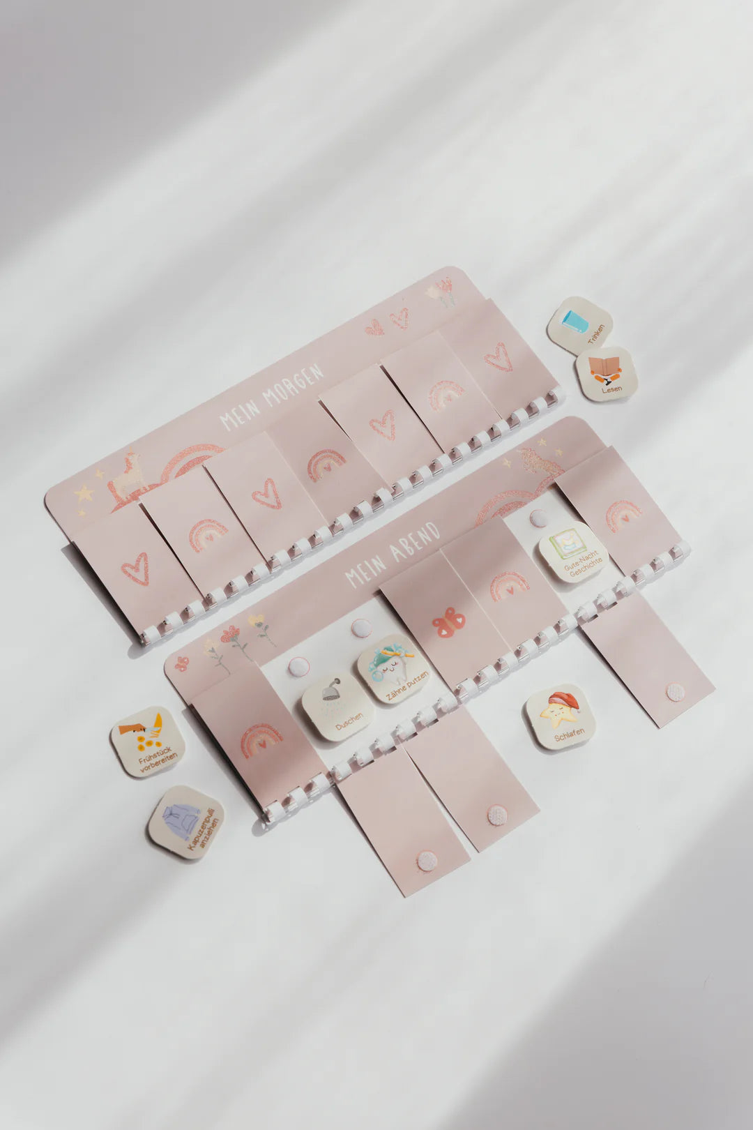 inliebekind Routineplaner inkl. Symbolkärtchen EINHORN GLITZER