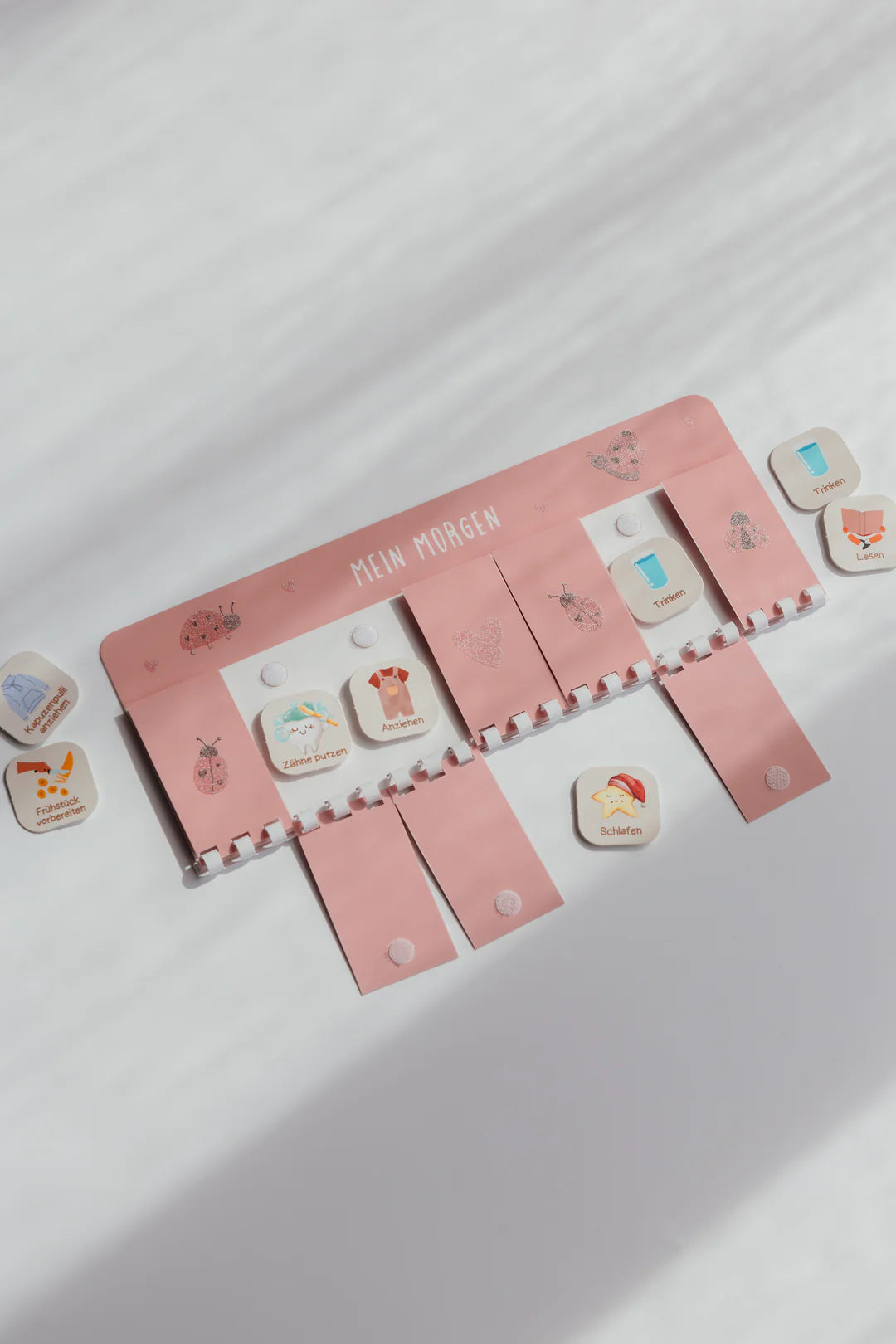 inliebekind Routineplaner inkl. Symbolkärtchen MARIENKÄFER GLITZER