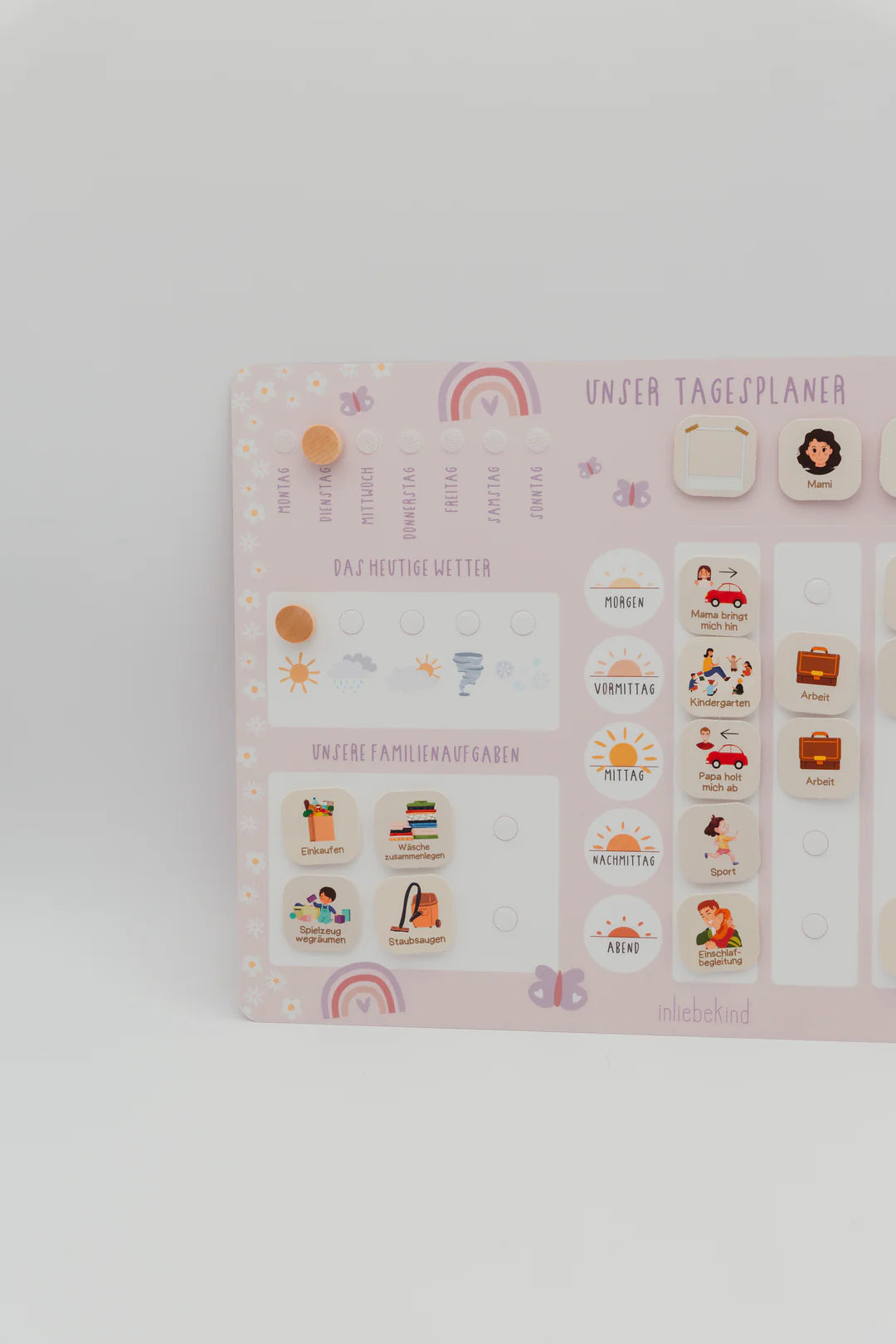inliebekind Tagesplaner/Familienplaner inkl Symbole REGENBOGEN
