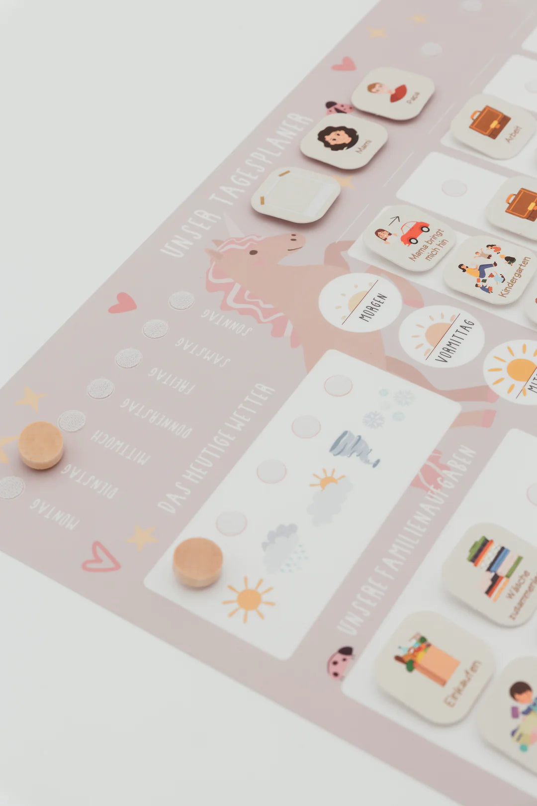 inliebekind Tagesplaner/Familienplaner inkl Symbole EINHORN