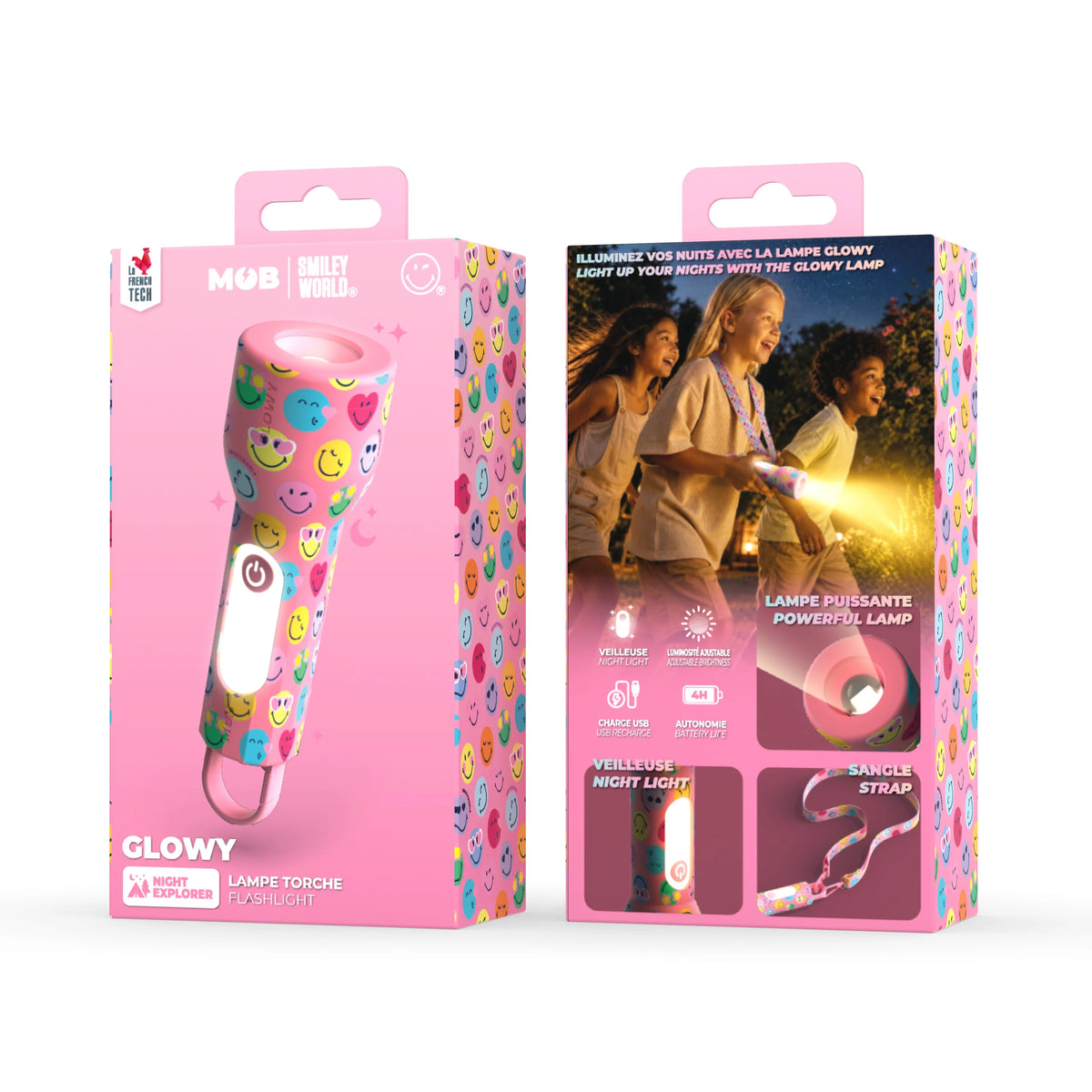 MOB Taschenlampe Smiley - Rosa