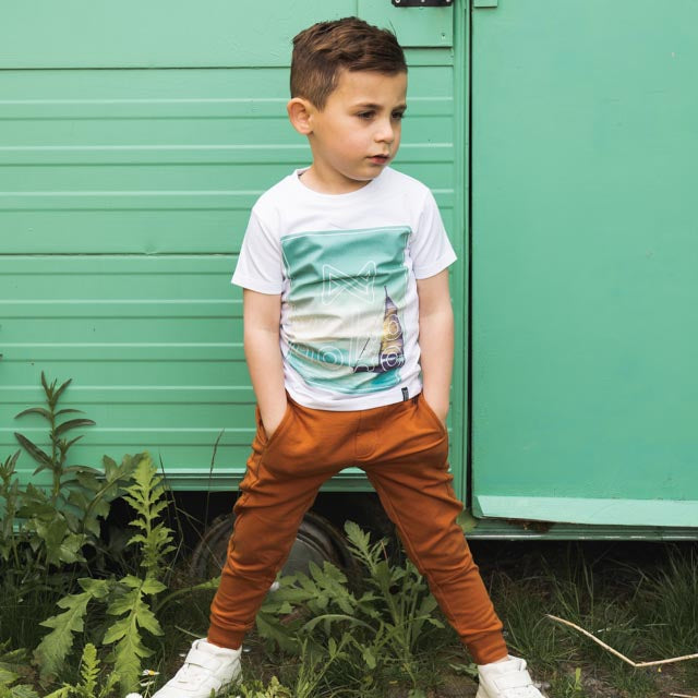 Koko Noko Jungen-T-Shirt weißer Fotodruck