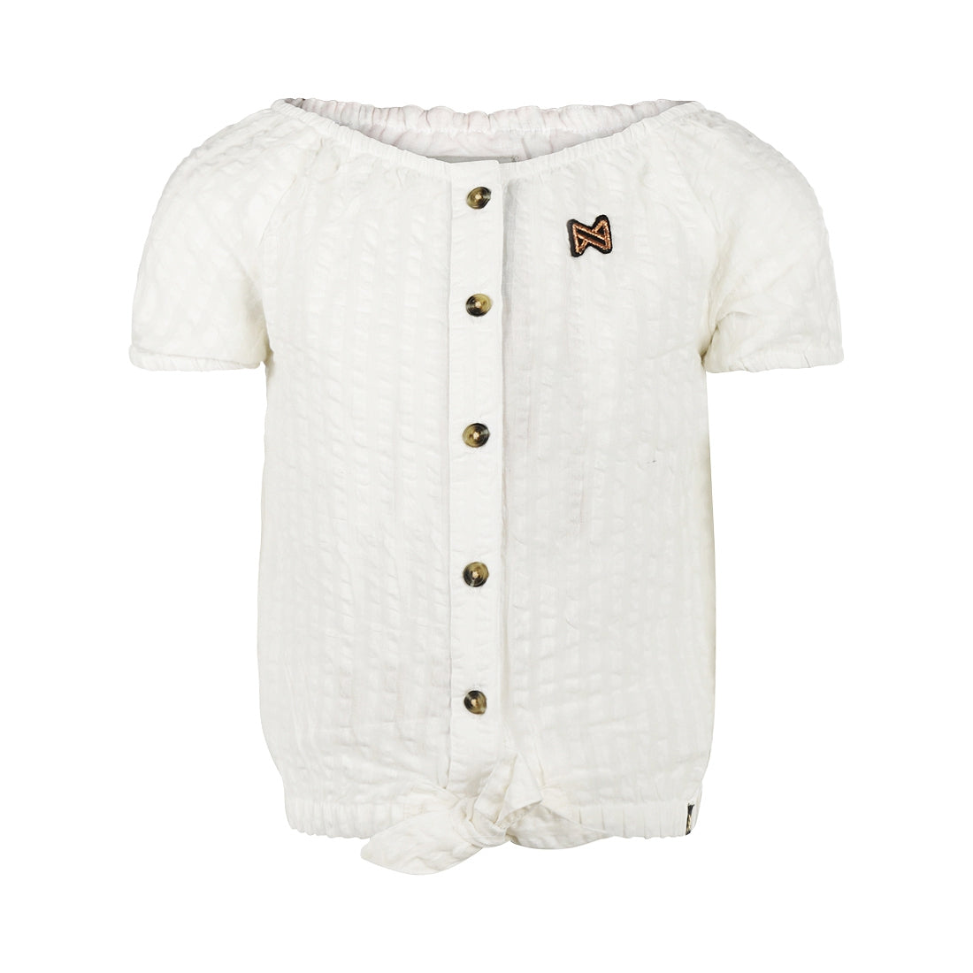 Koko Noko Mädchen Bluse off white Knöpfe