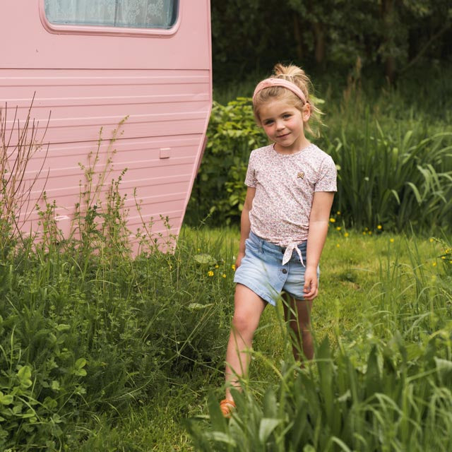 Koko Noko Mädchen T-Shirt rosa Blumen