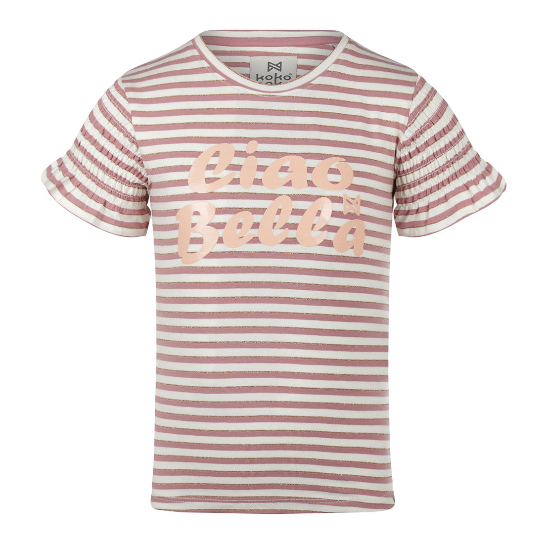 Koko Noko Mädchen T-shirt lila gestreift