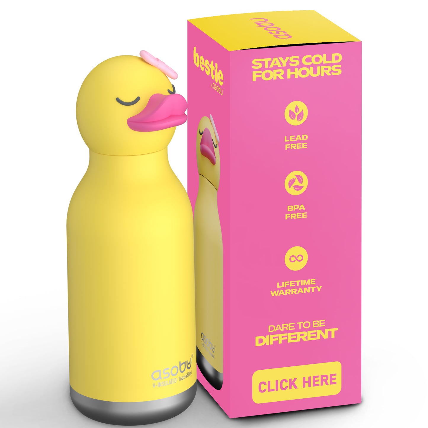 ASOBU® Bestie Trinkflasche 475ml Ducky