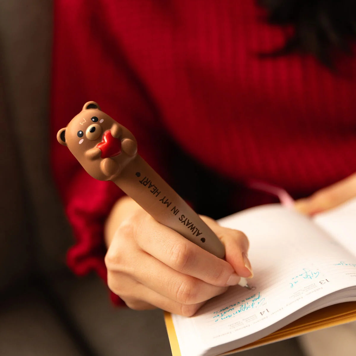 Legami Squeezies Immer in meinem Herzen Teddybär Squishy Gel Stift