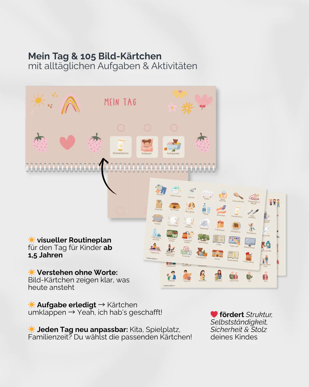 inliebekind Routineplaner inkl. Symbolkärtchen LOVE