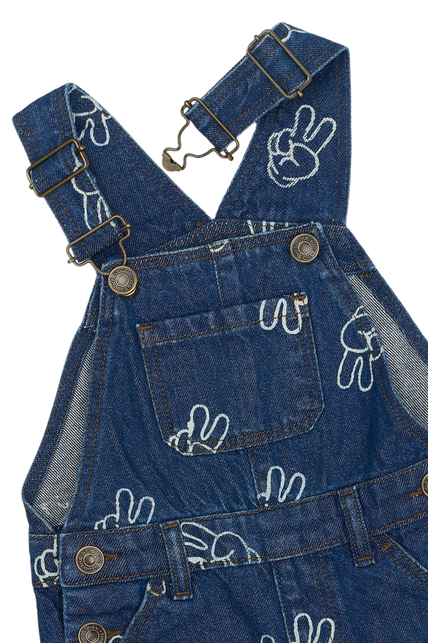 The New siblings Latzhose denim