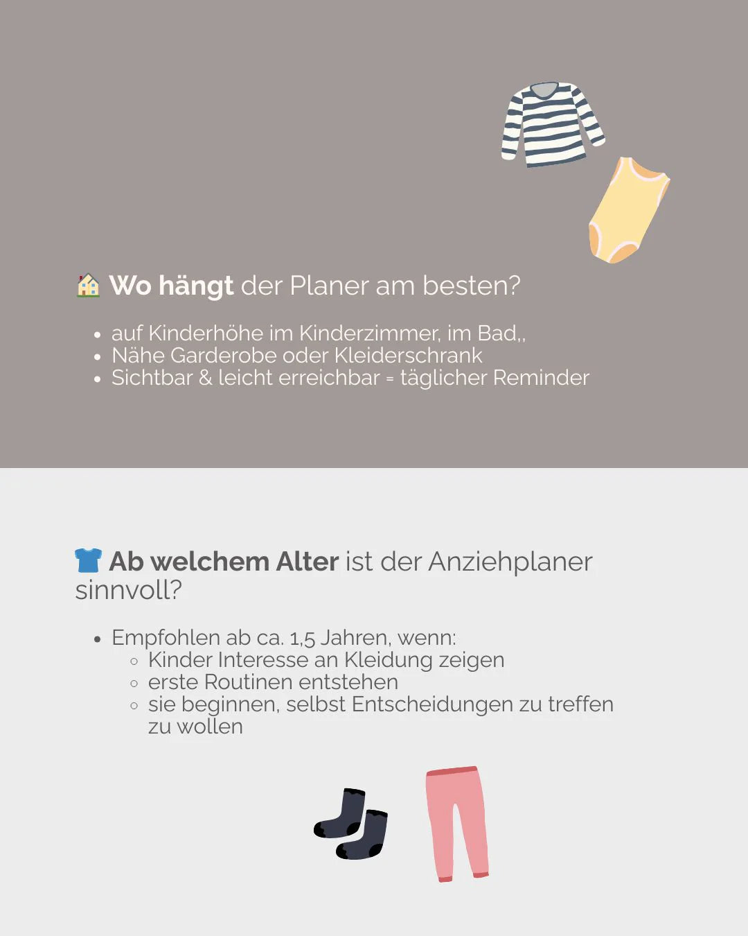 inliebekind Anziehplaner für Kinder inkl. Symbole