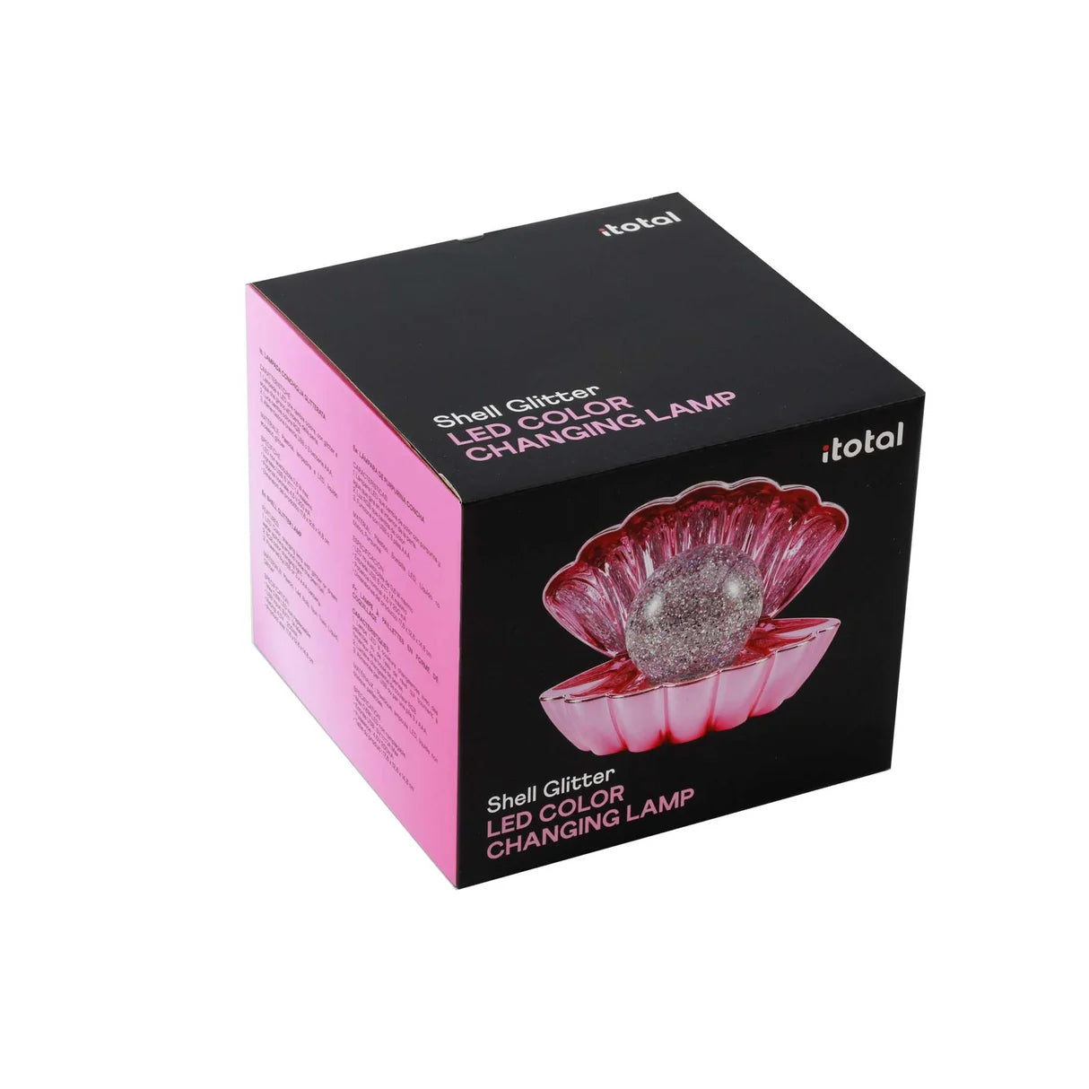 i-Total Muschellampe mit Glitzer metallisches rosa