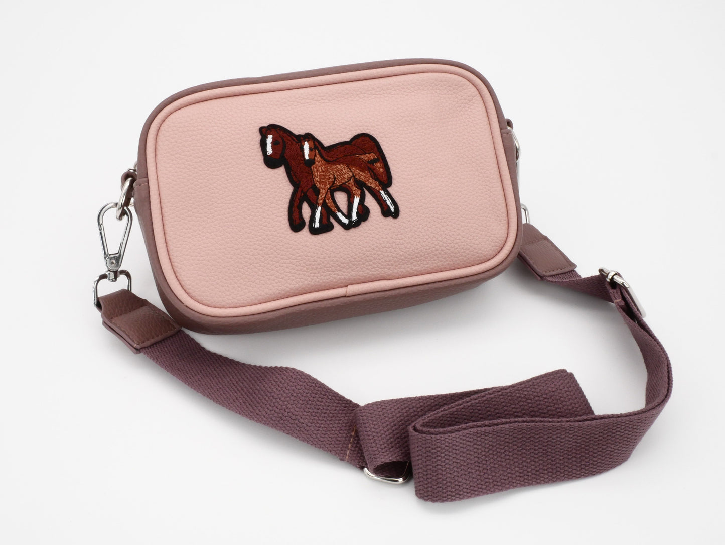KisMe Tasche Pferde altrosa/brombeer