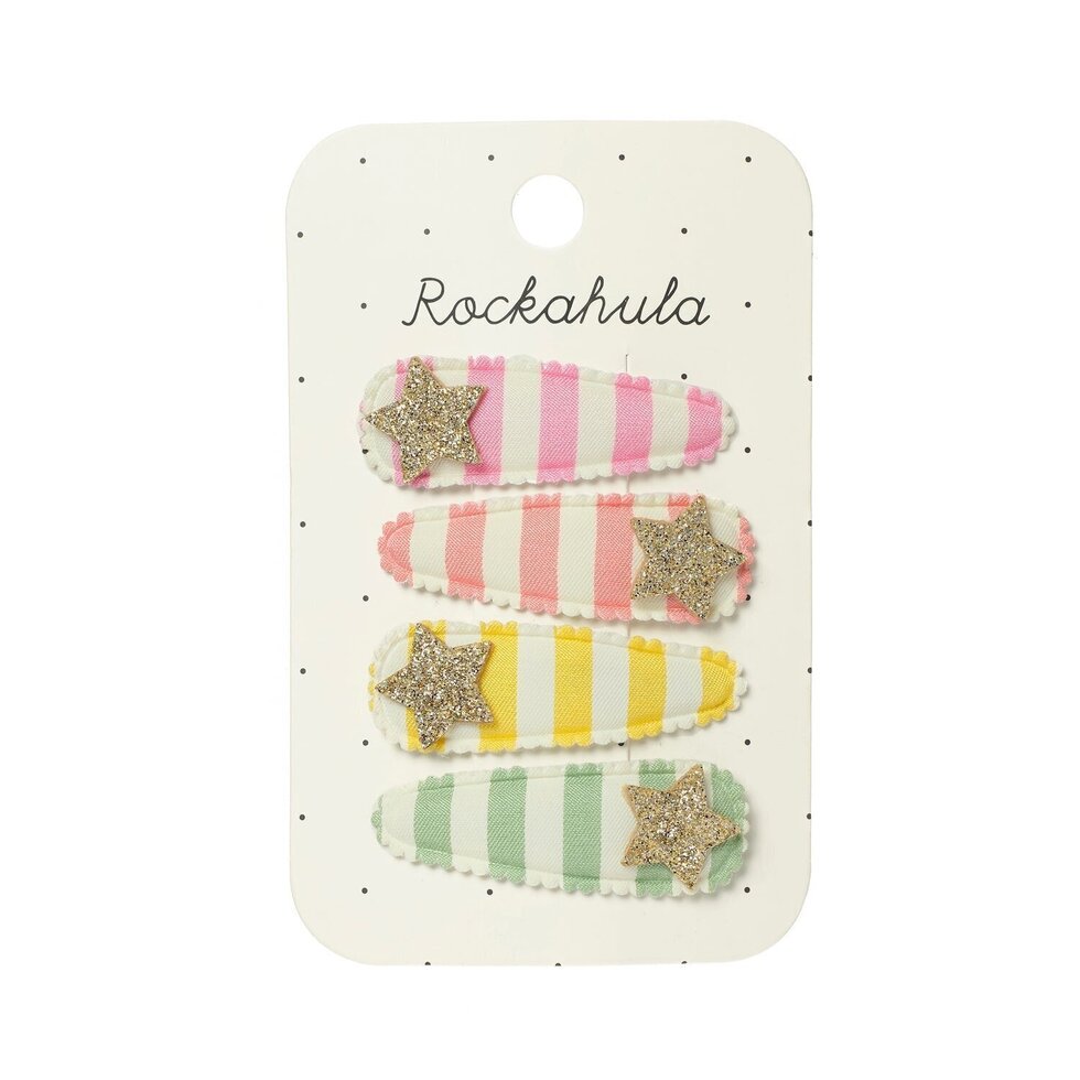 Rockahula Stripy Star Fabric Clip Set