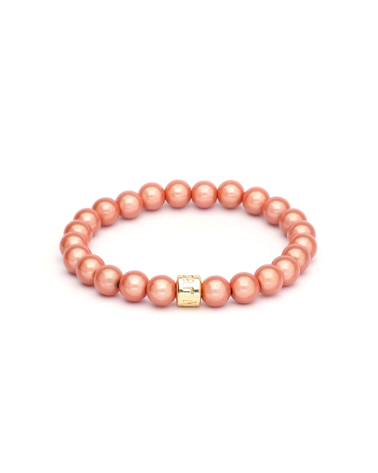 Magic Pearl "Perlenarmband apricot" fine gold