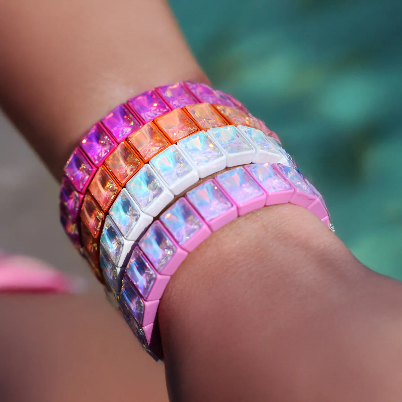 Magic Pearl Color Pop Gems Armband Pink Orchid