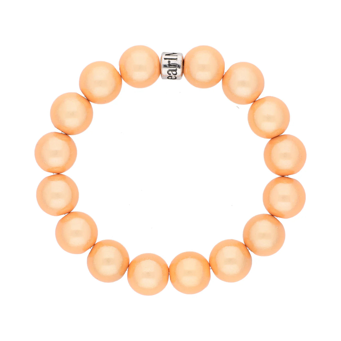 Magic Pearl Coral Perlenarmband - silber