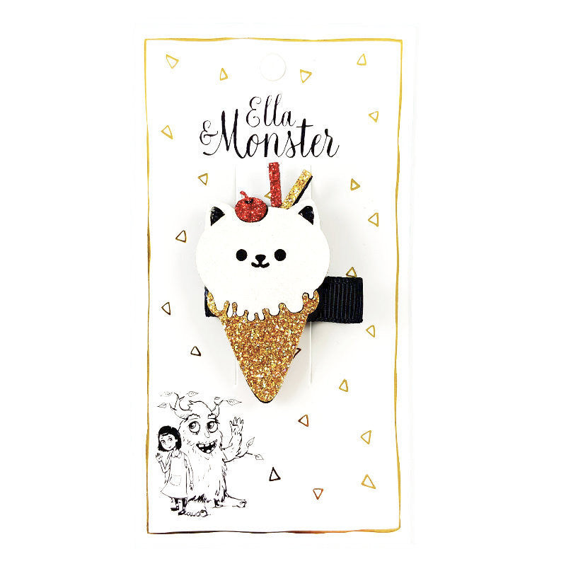 Ella & Monster Haarclip Funny Ice Cream weiß