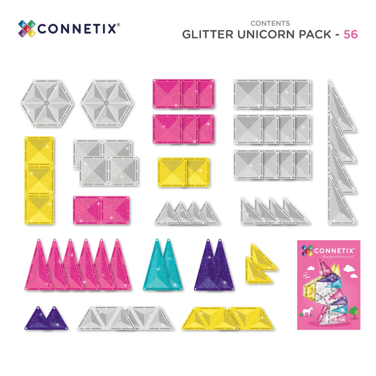 CONNETIX Glitter Unikorn Pack 56 Teile