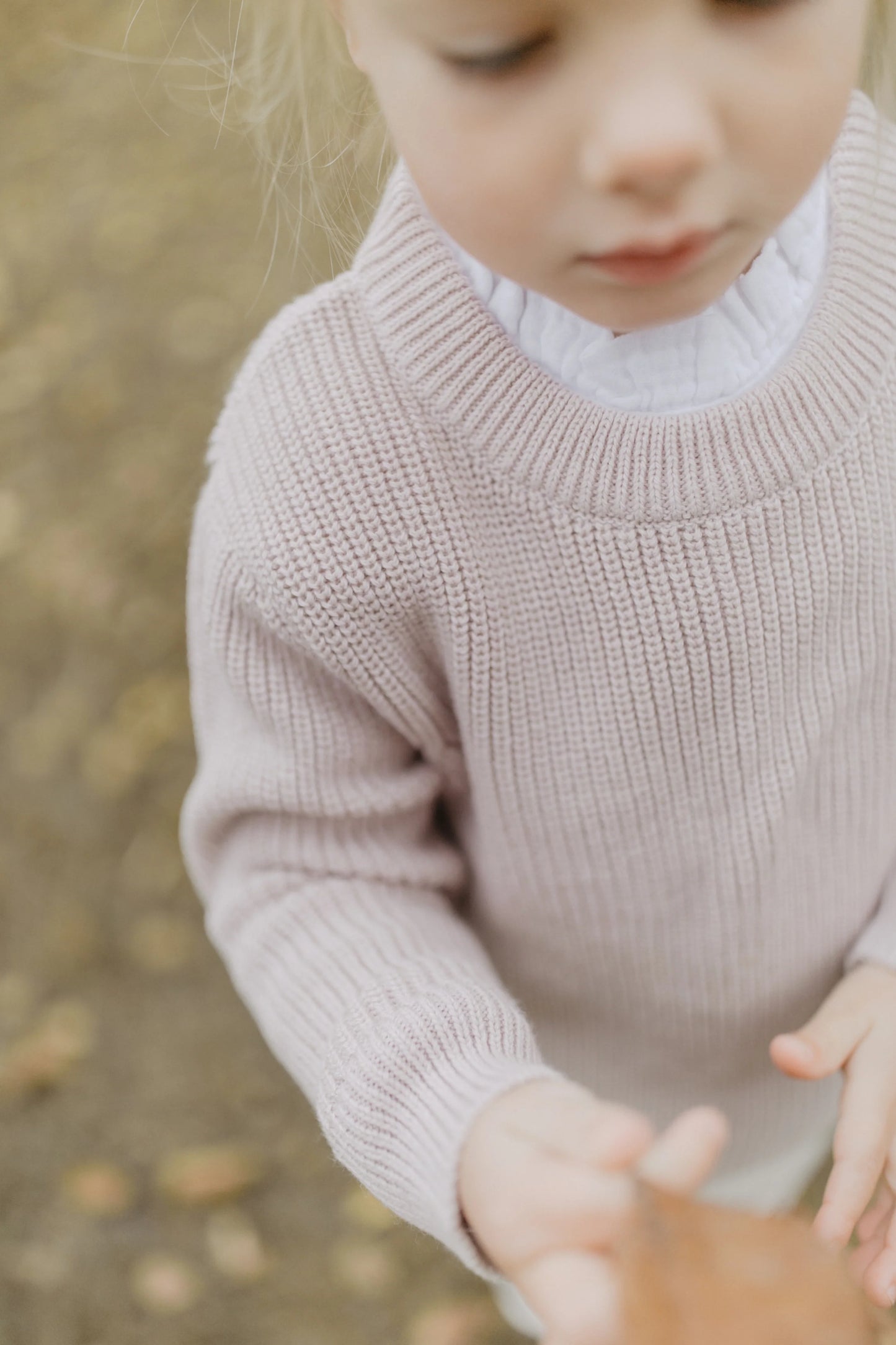 Leevje Chunky Strick Pullover lavender