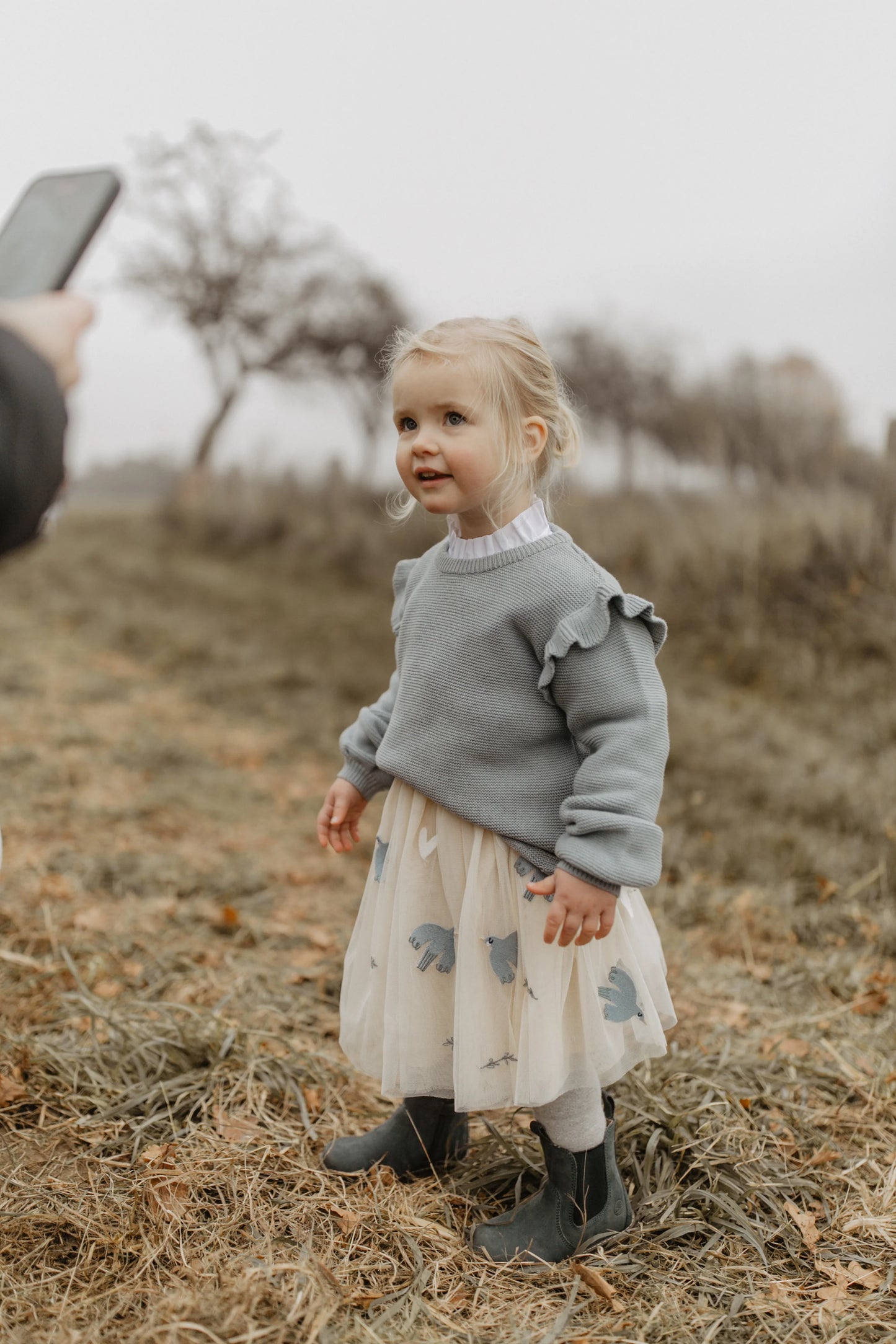 Leevje Pullover mit Rüschendetails