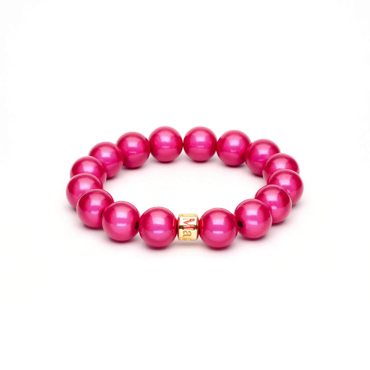 Magic Pearl Perlenarmband Hot Pink - elegant Gold