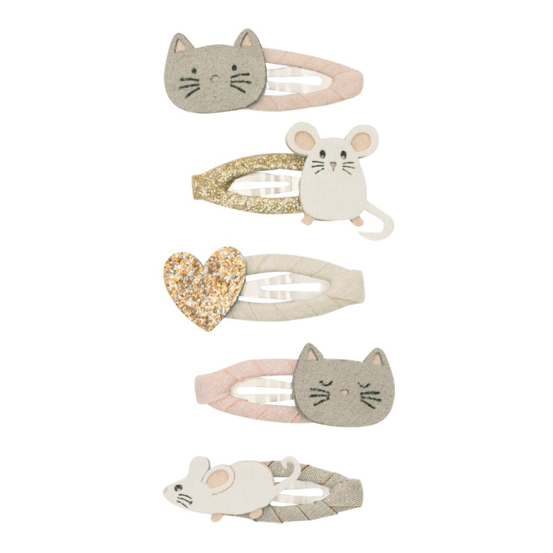 Mimi & Lula Katze und Maus Mini Haarspangen